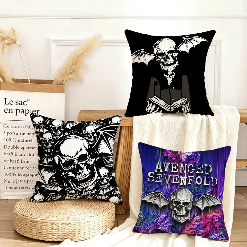 A-Avenged S-Sevenfold  Various Sizes Square Pillow Case For Car Home Bedchamber Decor