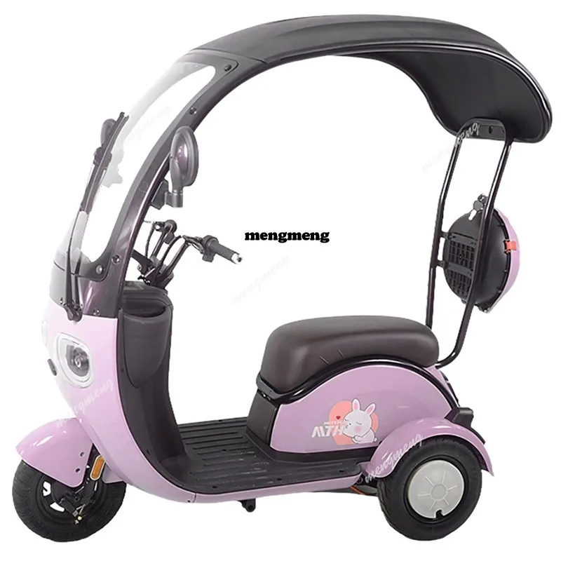 Covered Three-Wheel Electric  with Roof Compact Electric Tricycle Compact Electric Tricycle