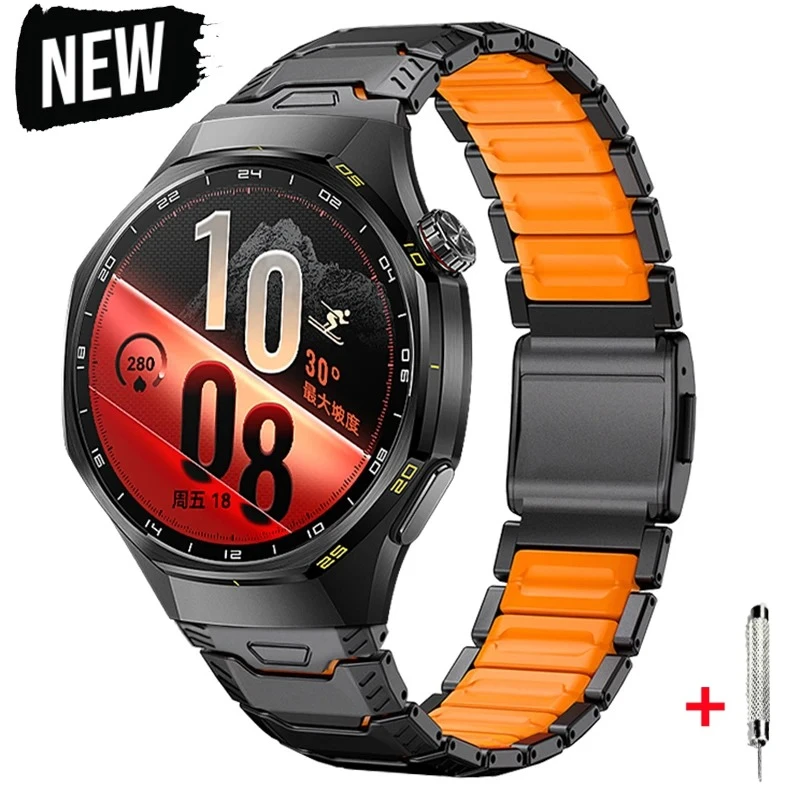 Titanium 22mm Watchband For Huawei Watch GT 7 Pro 6 5 4 3 Men Bussiness Bracelet Luxury Metal Strap For Xiaomi Watch 5 S5 S4 S3