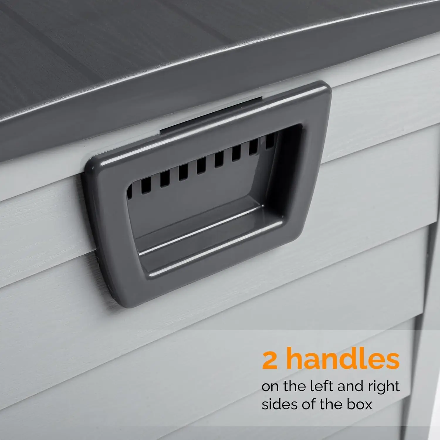 Upgraded 75 Gallon Outdoor Storage Box, Lockable Plastic Storage Containers with Lid, Patio Deck Box Furniture for Garden