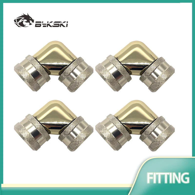 

Bykski компьютер с водяным охлаждением, фитинг 90 градусов, используется для трубок диаметром 12 мм/OD14 мм/OD16 мм, ручной компрессионный медный фитинг, 4 шт./компл.