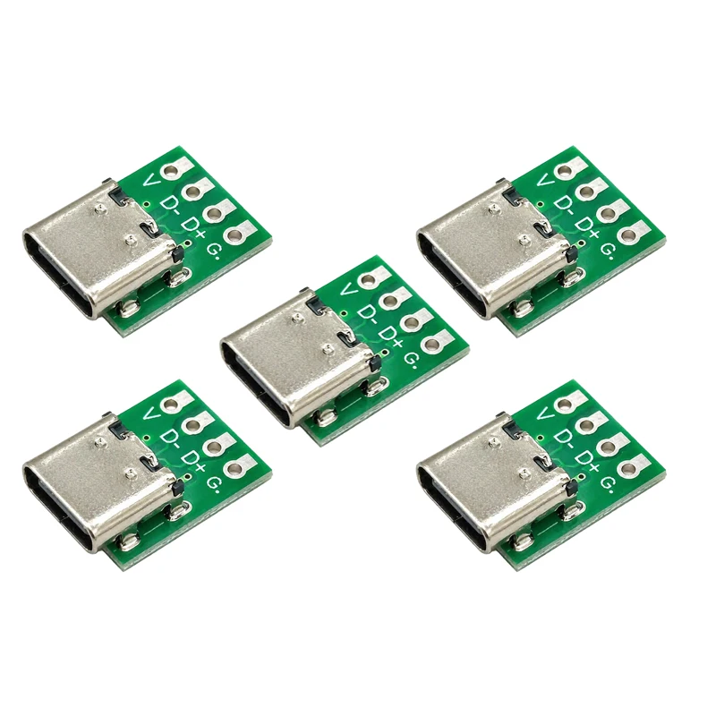 For Cable Adapter Testing 1/5/10Pcs Type C Connector Male Test PCB Board Adapter For Test Data Line Transfer Socket Accessories