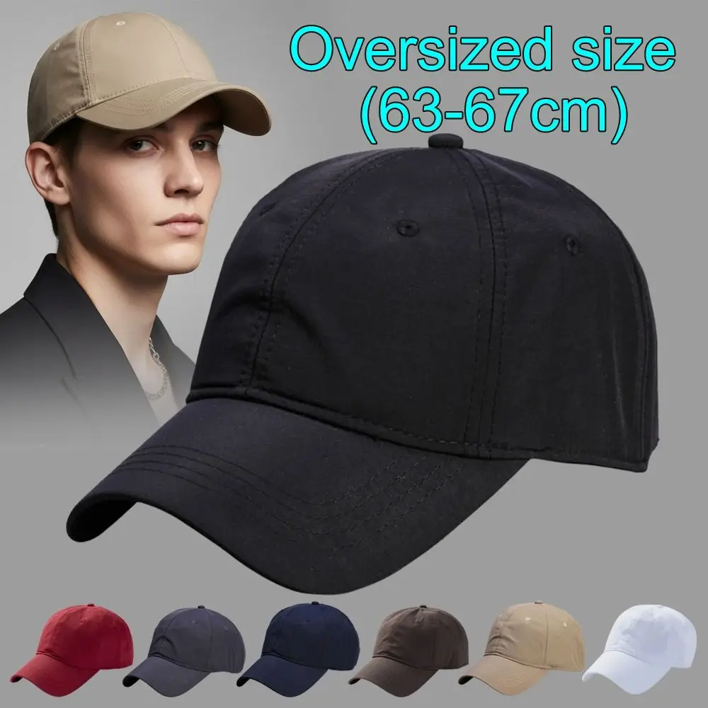 Fashion 63-67cm Extra Large Size Cap Breathable Adjustable Plus Size Sun Hats Quick-drying Oversized Baseball Cap For Man Women
