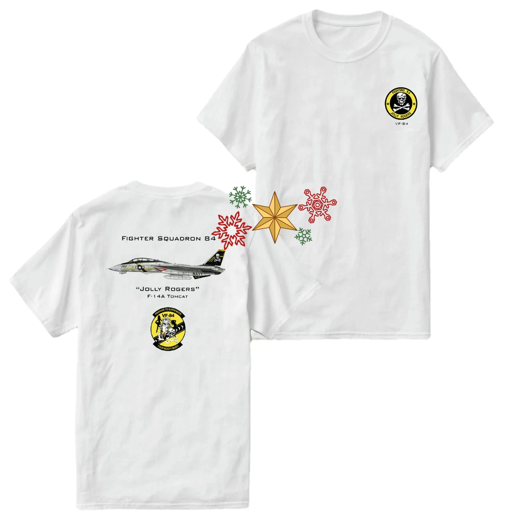 VF-84 Jolly Rogers Squadron F-14 Tomcat Fighter T-Shirt 100% Cotton O-Neck Summer Short Sleeve Casual Mens T-shirt Size S-3XL