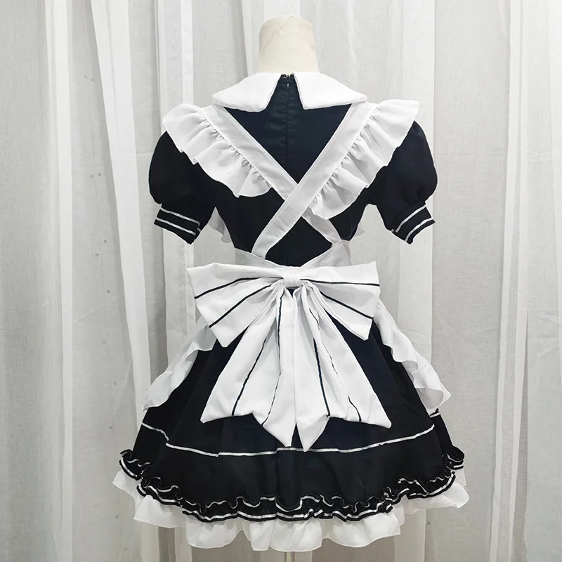 Ladies Kawaii Fashion Lolita Pomp Dress Holiday Party Stage Show Cosplay Costume Sexy Maid Uniform Japanese Sweet Bunny Skirt