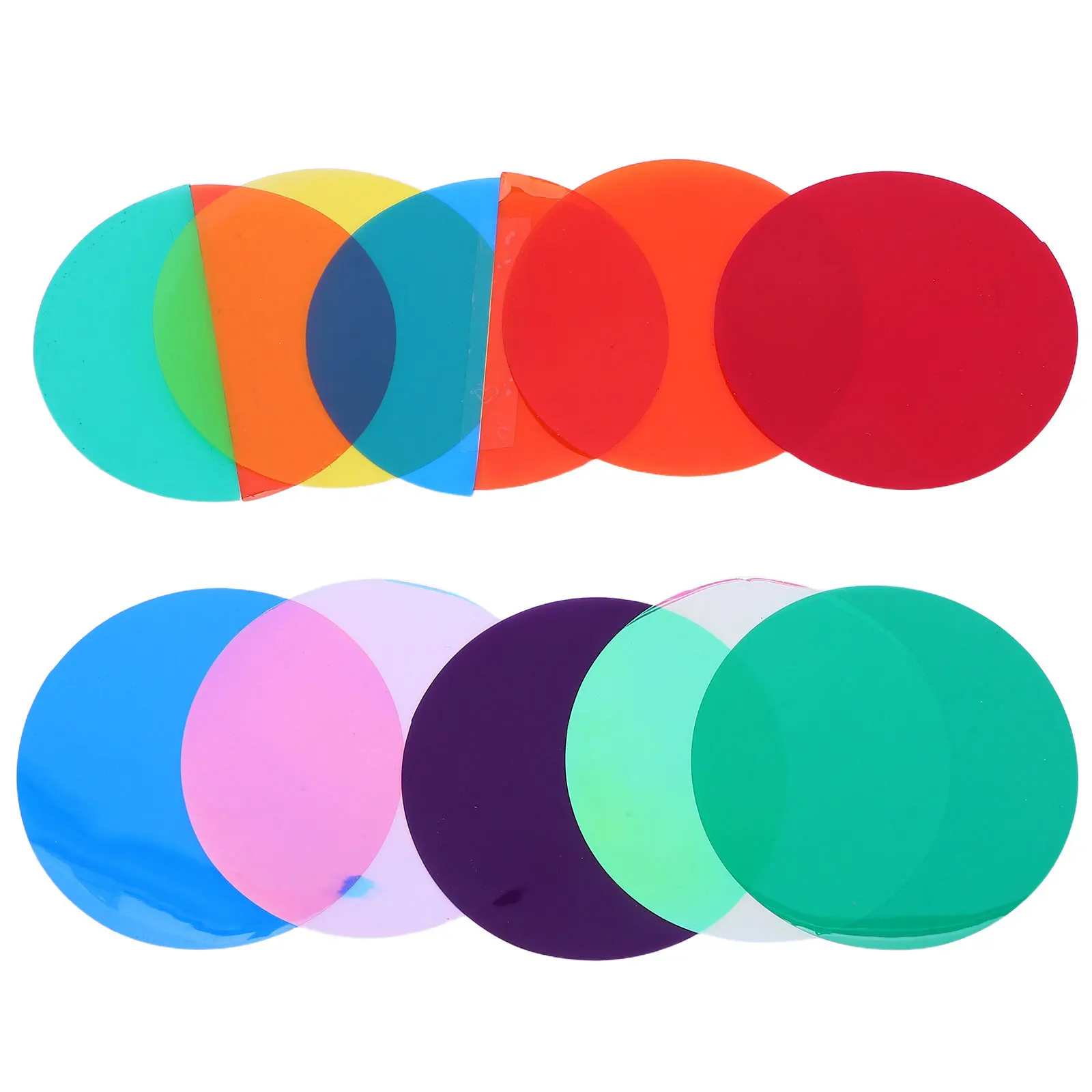 10Pcs Colored Gel Filters Warm Light Sheets Self-Adhesive for Lamp Color Film Home Decor Lighting Enhancement LED Film