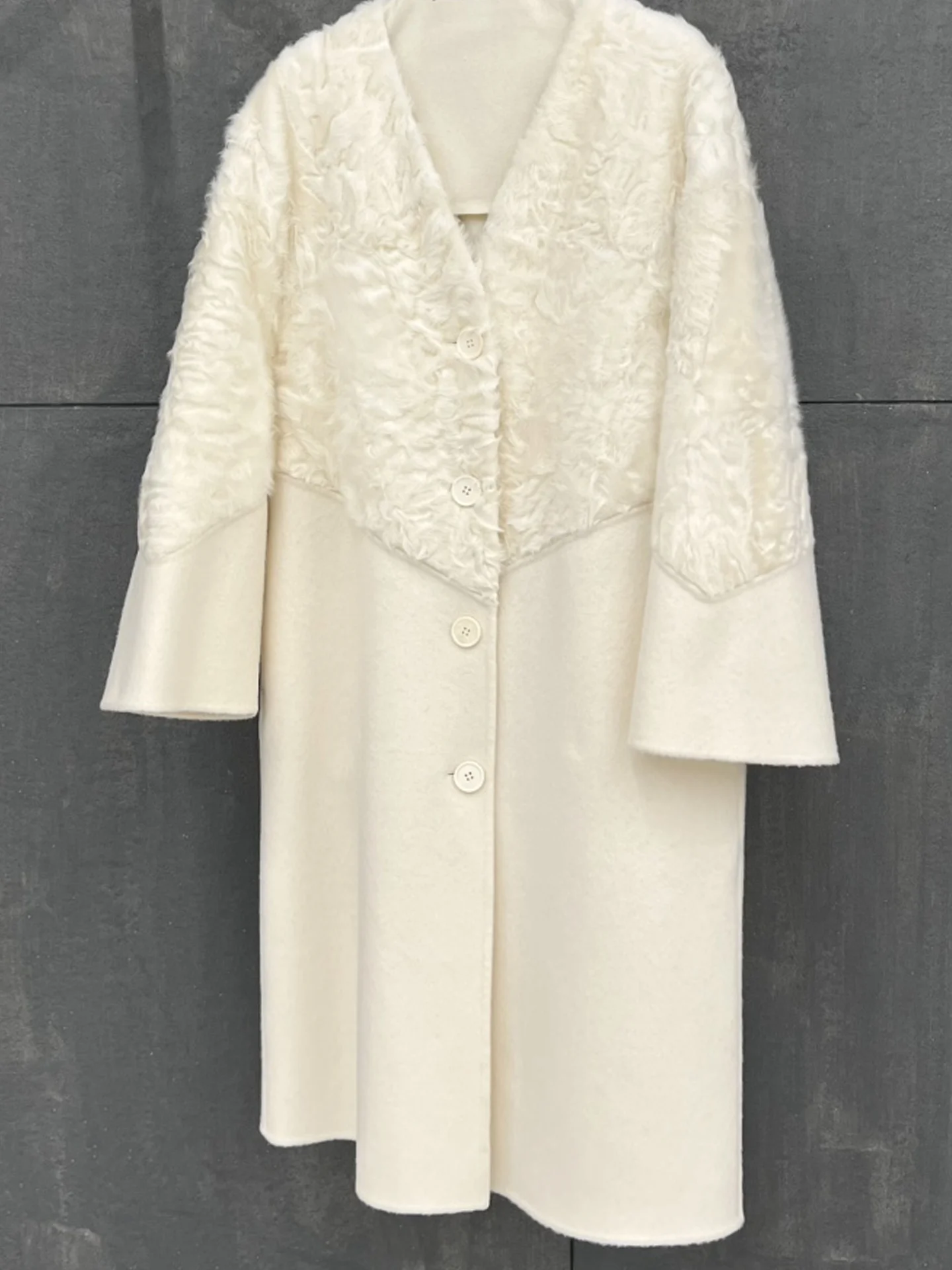 

Осень-зима 202, новое высококачественное кашемировое пальто, женское шерстяное пальто средней длины из овечьей шерсти со слоном, ленивый стиль