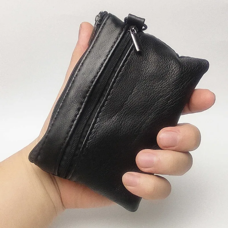 محفظة عملات معدنية صغيرة جديدة لعام 2025، محفظة جلدية بسيطة ومحمولة فائقة النعومة، محفظة صغيرة كلاسيكية للعملات المعدنية لكل من الرجال والنساء #5