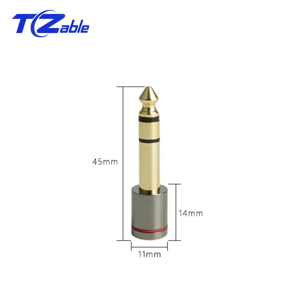 Adaptateur audio pour casque Hifi 6.35, jack 6.5mm, mâle à 3.5mm, femelle, plaqué or, microphone stéréo, connecteur audio pour écouteurs