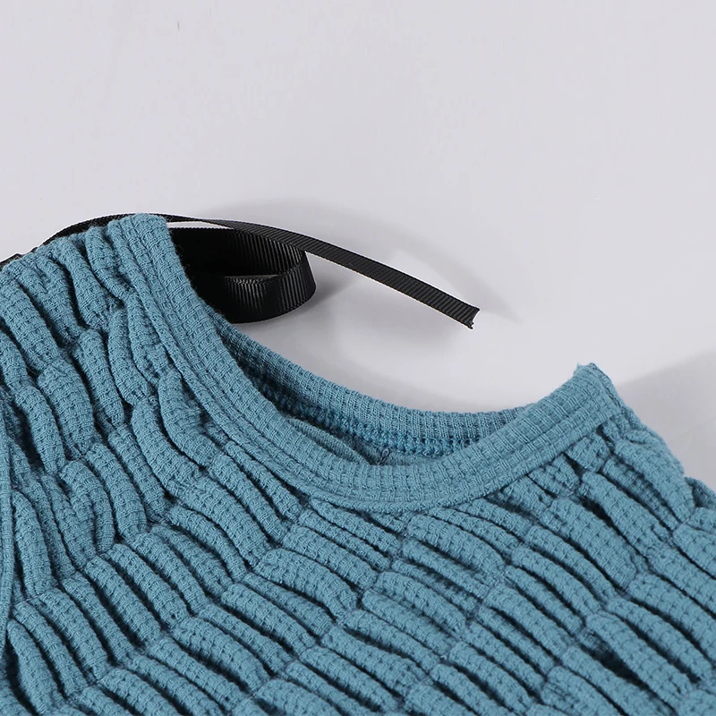 Mädchen maxi kleid waffel stricken und stirnband sommer ärmellose kinder kleidung mädchen kleider kinder kleidung v neck mädchen nachthemd – Detail 9