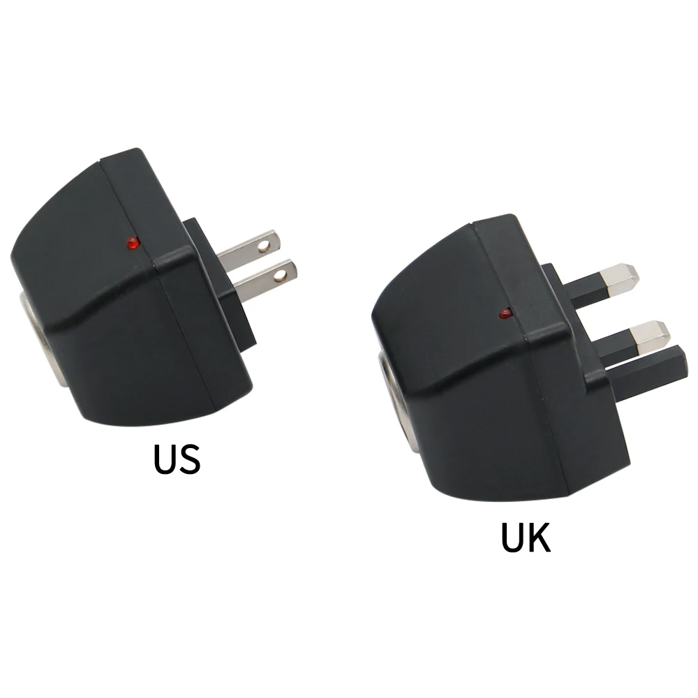 AC Adapter with Car Socket Auto Charger 220V AC to 12V DC US UK Plug for Car Electronic Devices