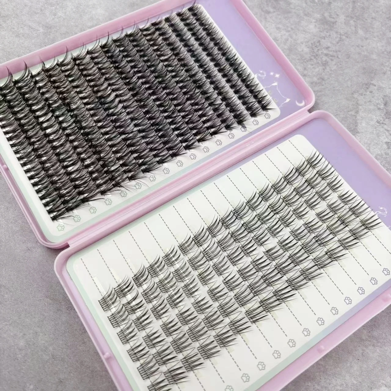 Mieszane rzęsy 9D z imitacji norek, 400 pakietów, naturalne przedłużanie rzęs, pojedyncze kępki rzęs, narzędzia do makijażu, rzęsy 10-16mm