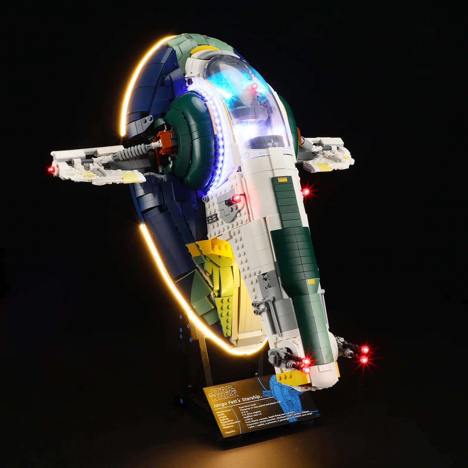 

Комплект освещения для LEGO Jango Fett Starship 75409, комплект не включает строительный блок (только комплект светодиодных фонарей)