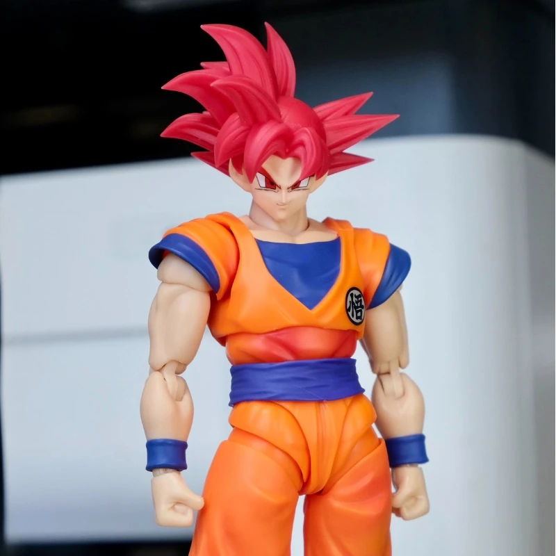 متوفر في المخزون نونو لعبة دراغون بول Z Shf سوبر سايان أنيمي نموذج لجسم الأحمر الله سون جوكو رئيس الملحقات عمل نموذج نحت الرأس اللعب #2