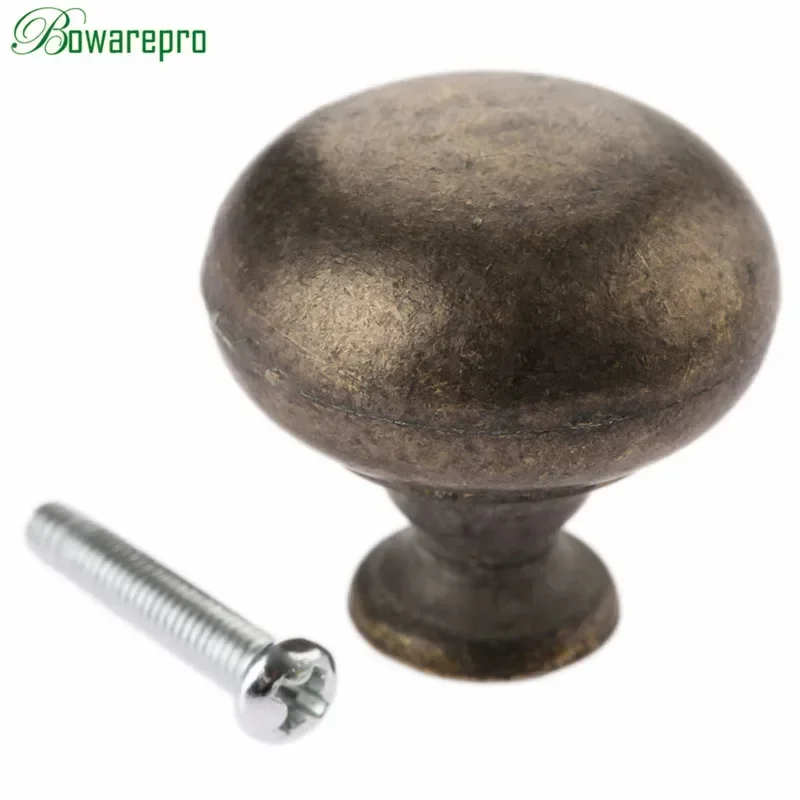 S/M/L Antique Bronze Cabinet Door Drawer Cupboard Bin Knobs Antique Brass Round Pulls Jewelry Box Pull Handle Furniture Hardware