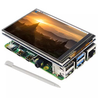 Raspberry Pi 5/4B/3B+ 3.5-inch Touch Screen Display - 60Hz IPS LCD with ABS Case, HDMI/SPI Interface