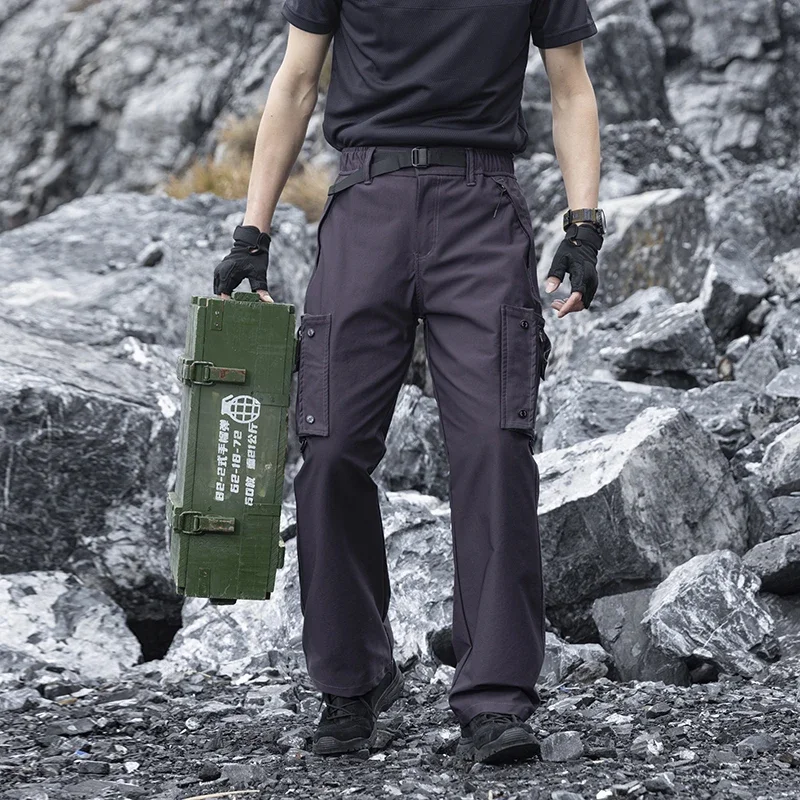 

Men's Tactical Pants High Quality Cargo Pants Multi-pocket Waterproof Male Baggy Camouflage Sweat Pants Loose Fit Plus Size 7751