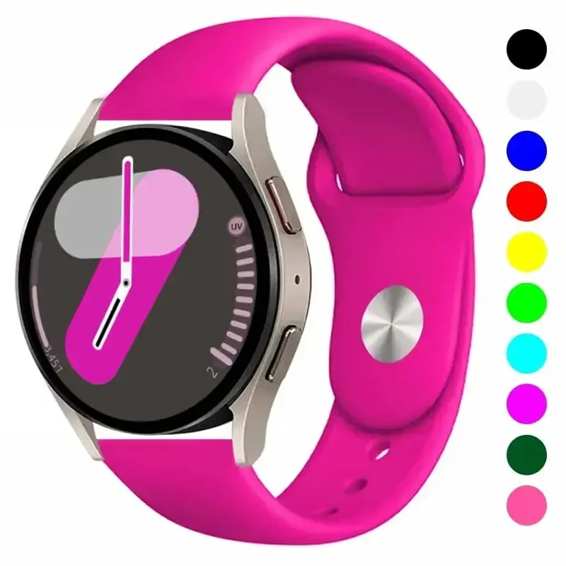 20mm 22mm Straps For Samsung Galaxy watch 7 5 pro/6/4/Classic/Active 2/Gear s3 silicone bracelet Huawei Watch GT 2e 3 4 bands
