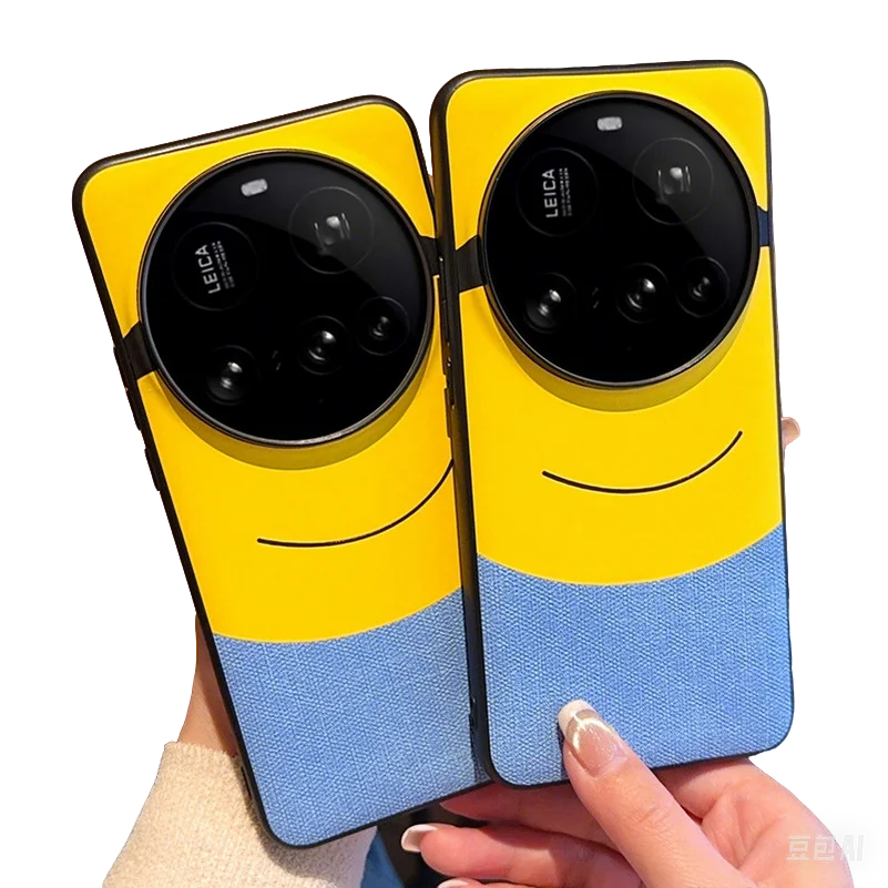 

Тканевый чехол для телефона с большими глазами и миньонами для Xiaomi 15 Ultra Mi 14 Ultra 13 Ultra, защитный чехол для камеры