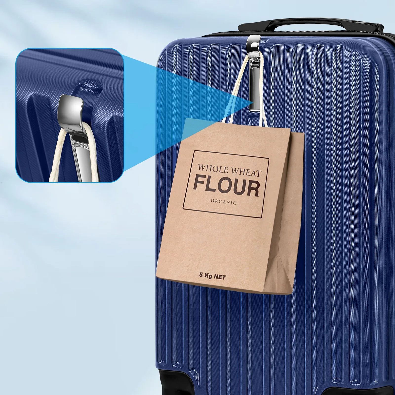 Luggage with lock "pull rod box hook style 2-piece set (20+14) can be used for travel, with universal roller design for easy mov