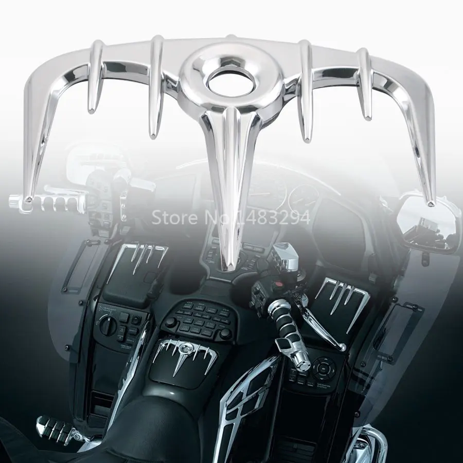 

Chrome Motorcycle Fairing Decoration Gas Fuel Tank Door Trim For Honda Goldwing 1800 Gold Wing GL1800 2001-2011 accesorios moto