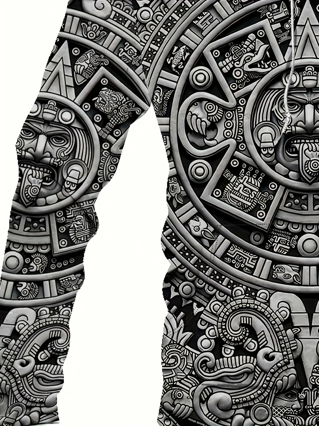 Aztec Sun Stone Hoodie Men Women Mayan Calendar Print 3D Carved Casual Pullover Hooded Sweatshirt Hip Hop Sport Streetwear Tops