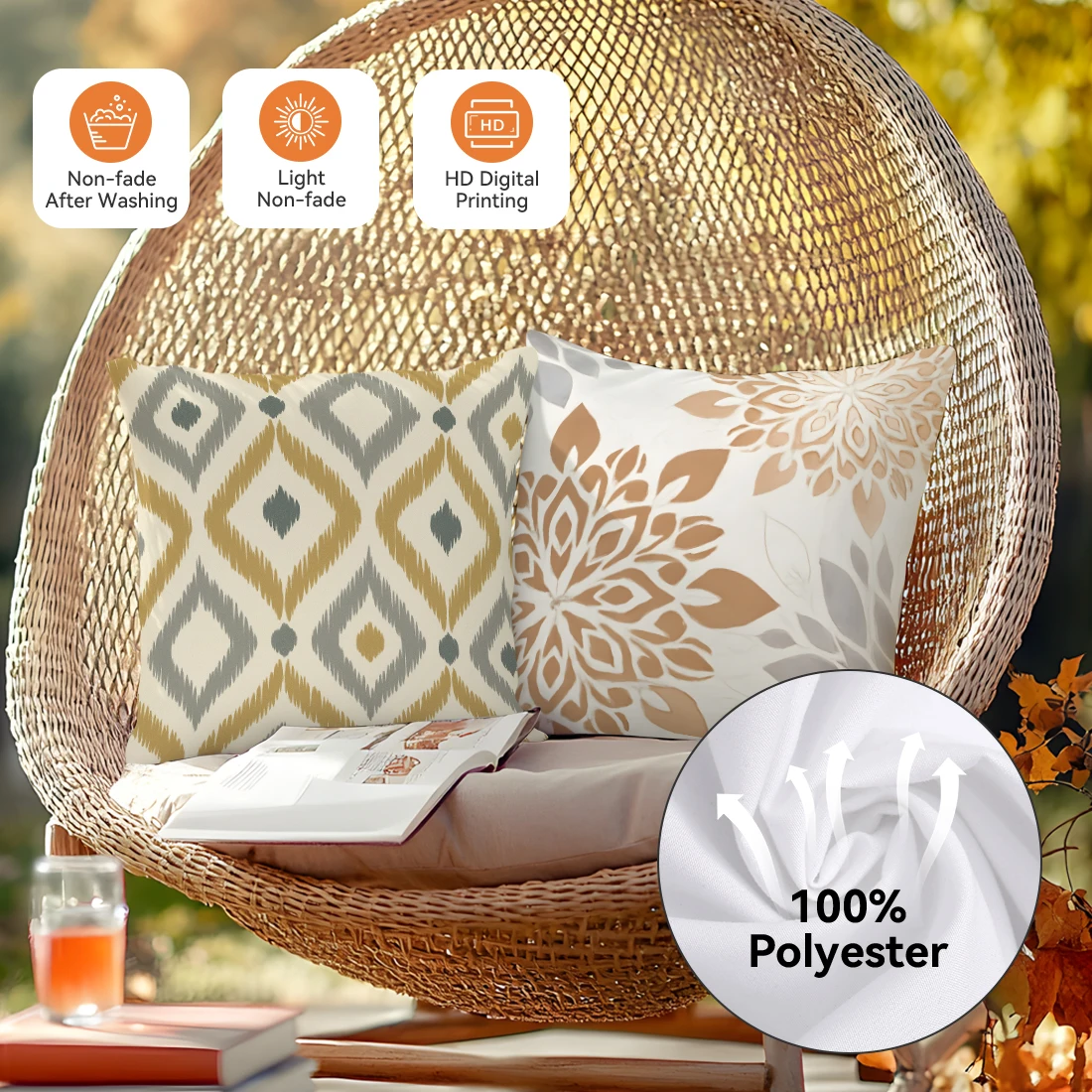 

Abstract Flower Geometry Pillowcase Printed Polyester 45x45cm Throw Pillowcover Decorative Sofa Cushion Pillowslip Home Decor