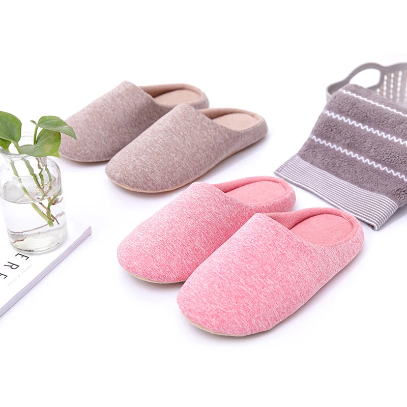 Winter Home Slippers Non-slip Soft Bottom Thick Plush Sole Women Warm House Shoes Indoor Bedroom Couples Flat Pillow Slippers