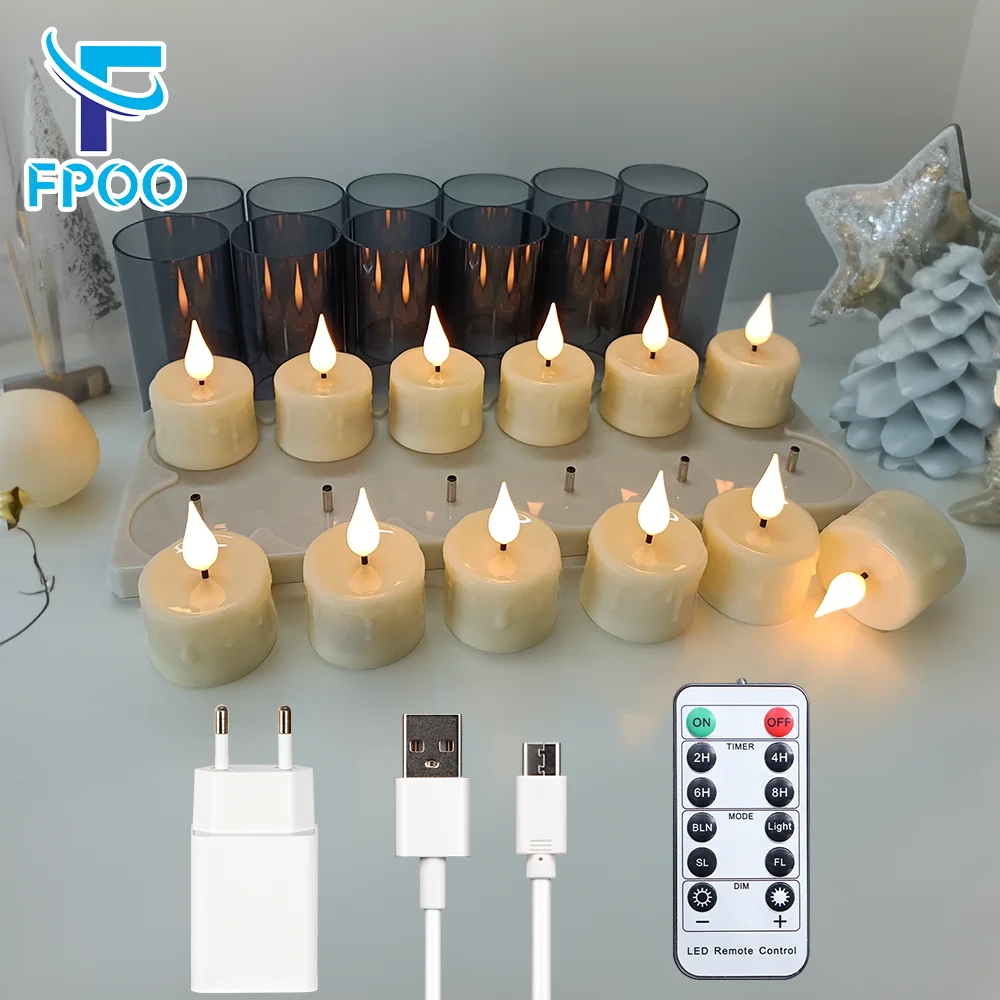 Rechargeable Led Candle With Remote Control LED Electronic Candles For Room Decor Birthday Home Decoration Flameless Candle Lamp