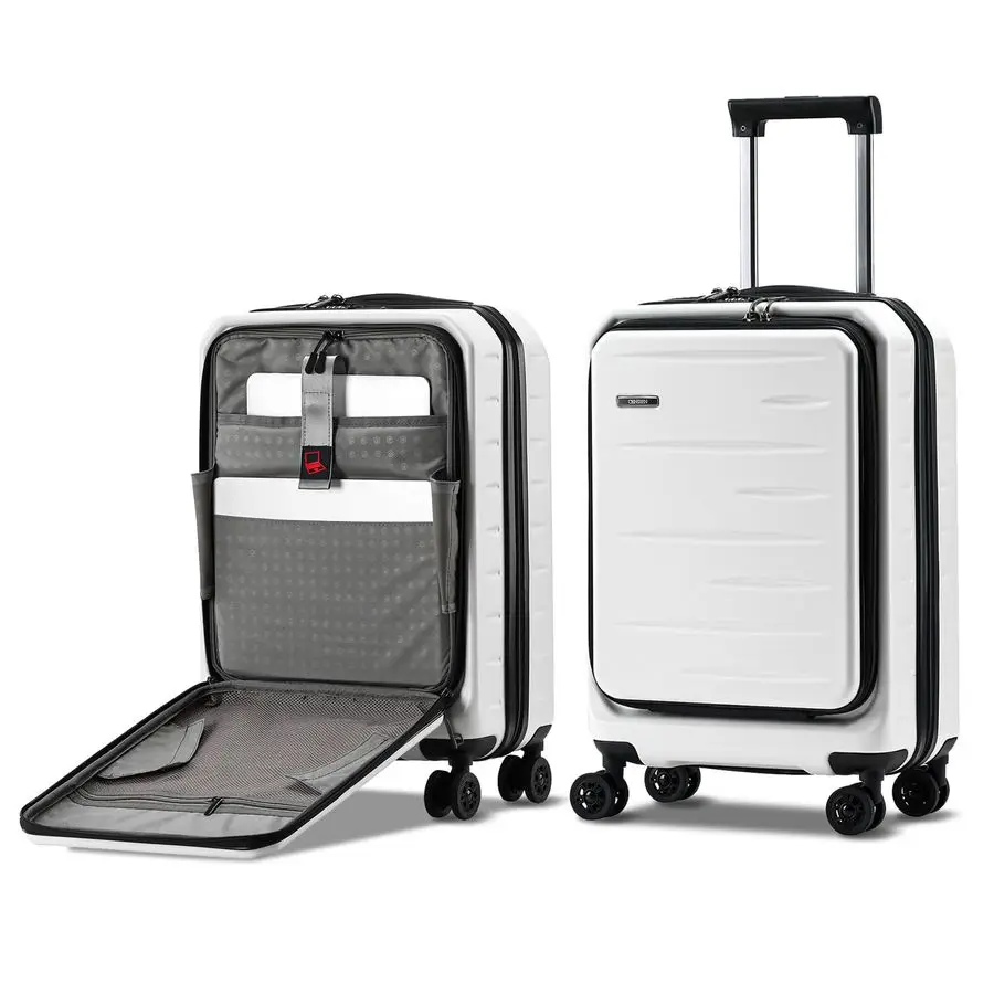 

On Luggage 22149 Airline Approved, 20 Inch Lightweight ABSPC Hard Shell Suitcases with Front Pocket, Spinner Wheels, TSA Lock Wh
