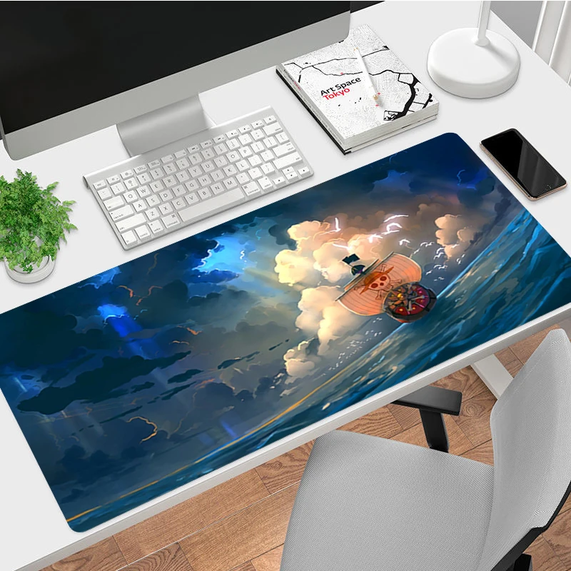 One Piece Zoro Roronoa Locking Edge Mouse Pad Game Gaming Mousepad XL Large Gamer Keyboard PC Desk Mat Computer Tablet Mouse Pad