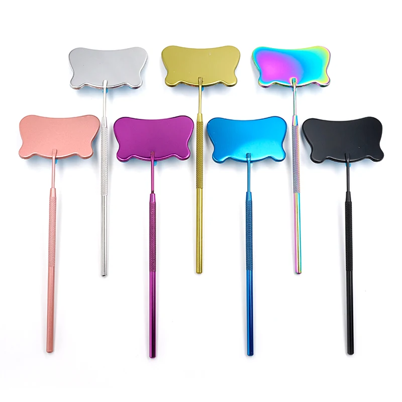 Multifunction Eyelash Mirror Stainless Steel Handle Eyelashes Extension Checking  Mirror Beauty Makeup Grafting Tool