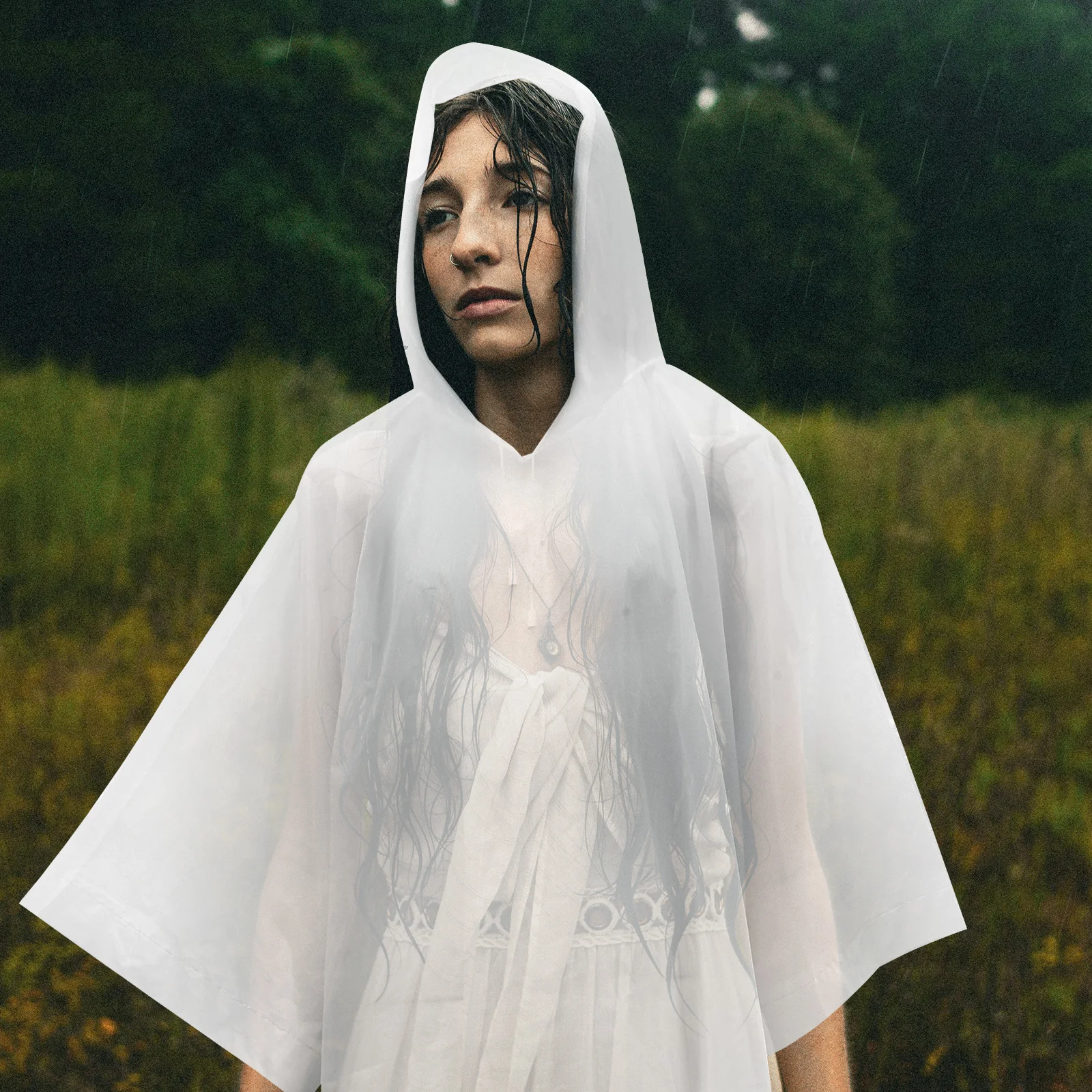 

2Pcs Adult Raincoat with Hoods Lightweight Breathable Comfortable for Hiking Camping Travel Raincoat with Hoods