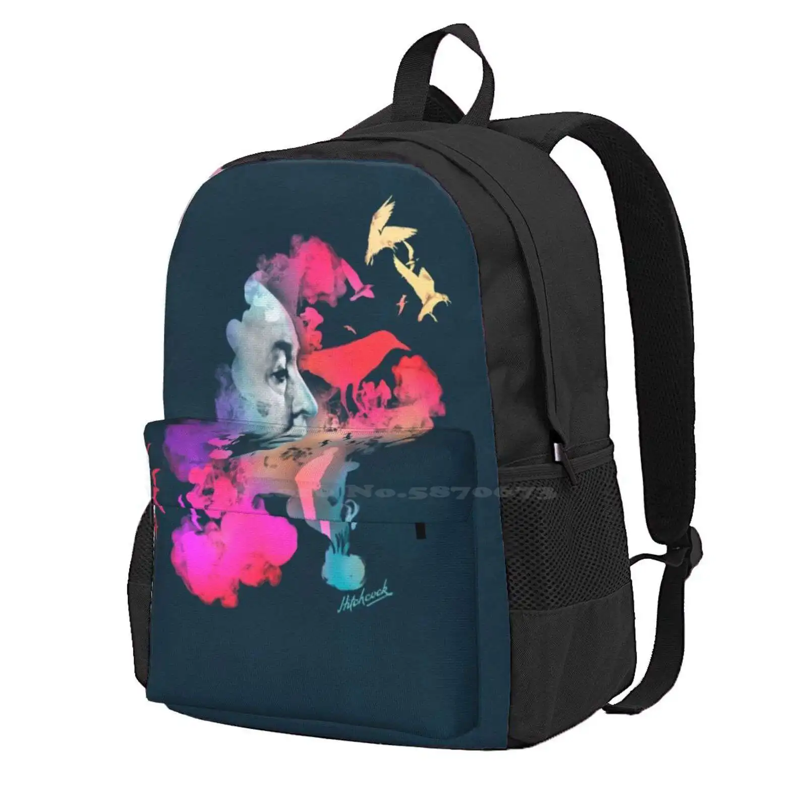 Alfred Hitchcock Hitch The Birds Hot Sale Schoolbag Backpack Fashion Bags Alfred Hitchcock Suspense Master Psychological