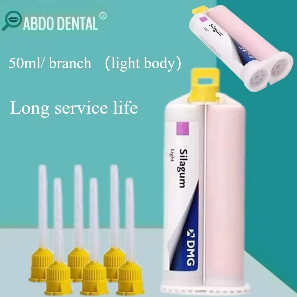 

Dental Material DMG Silagum Comfort Soft Relining 50ml Cartridge Permanently Denture Reliner Partial Implant-anchored Prostheses