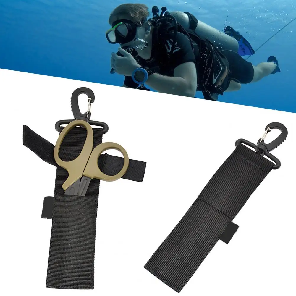 Great Diving Shear Pouch Durable magic stick buckle Lightweight Diving Scissor Container Convenient