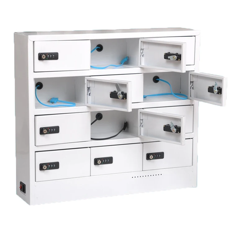 Electronic lock steel mobile phone storage cabinet, charging locker compartment, assembled structure
