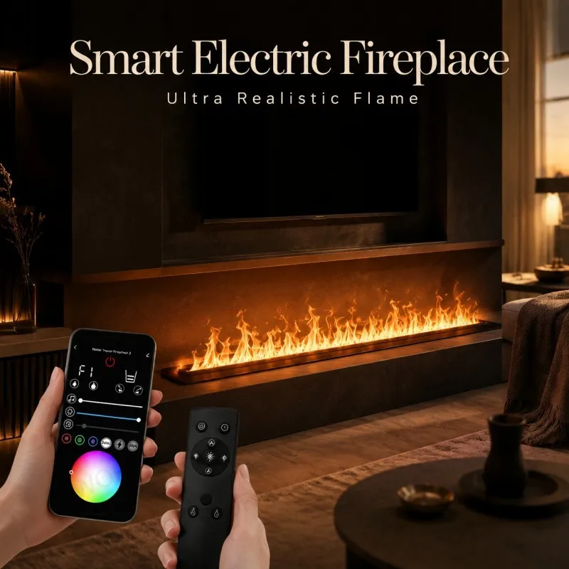 Decorative Electric Fireplace Water Mist Fireplace Luxury Interior Decoration for Living Room, Bedroom & Villa Interior Design