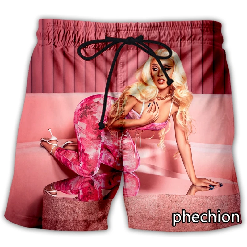 phechion New Fashion Men/Women Doja Cat 3D Print Casual Shorts Novelty Streetwear Men Loose Sporting Shorts L117