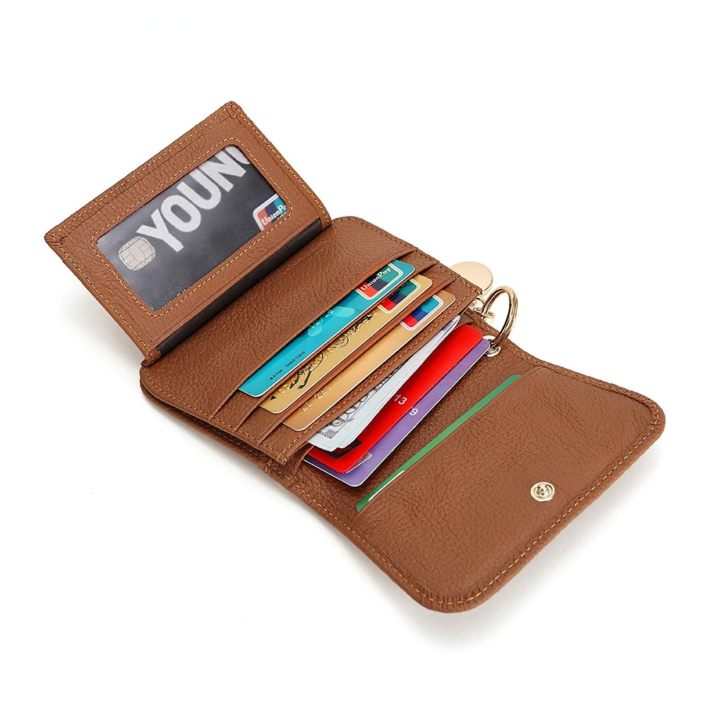 

2023 New Leather Women Wallet RFID Small Zipper Coin Wallet Female Short Leather Women Purse Card Money Bag Gift for Women Girl