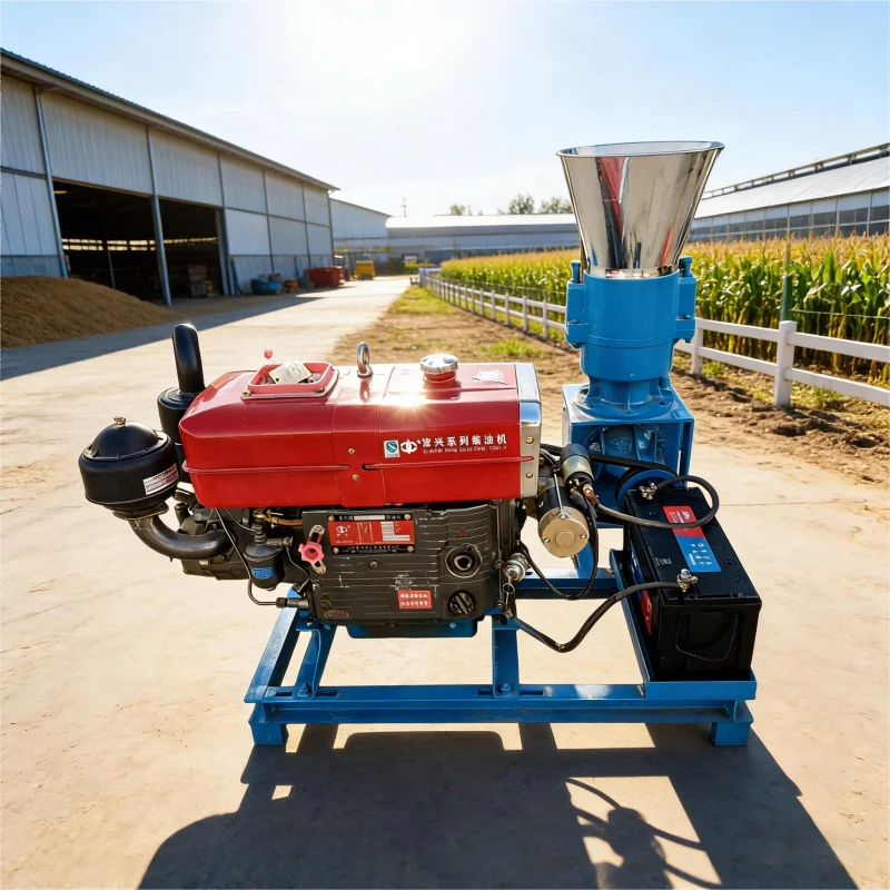 Mesin Pembuat Pakan Ternak Mobile Bertenaga Baru, Produktivitas Tinggi untuk Unggas/Sapi/Ikan, 70-120Kg/Jam