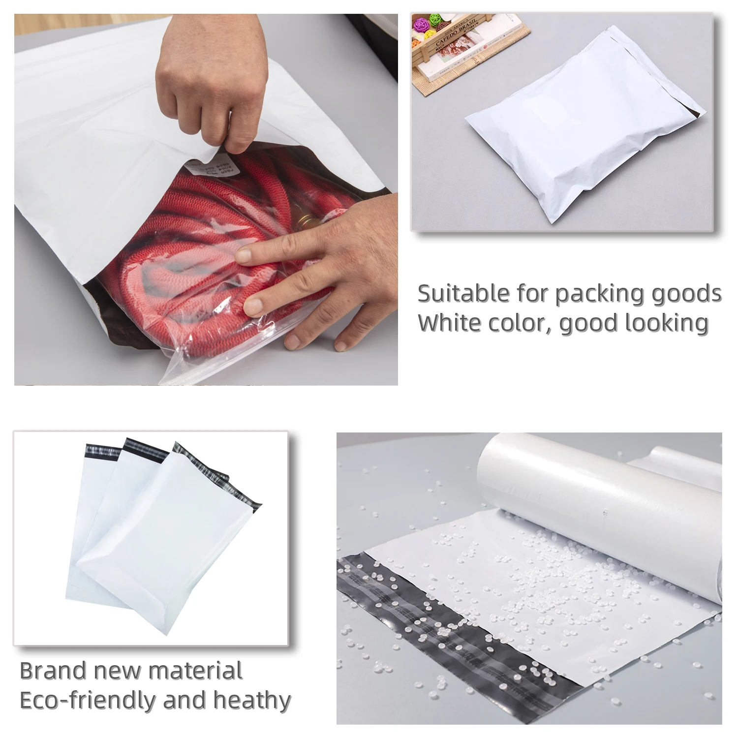 10-100Pcs Shipping Bags For Packaging Courier Bag Self Adhesive Seal White Mailing Bags Envelope Storage Bag Tear resistance