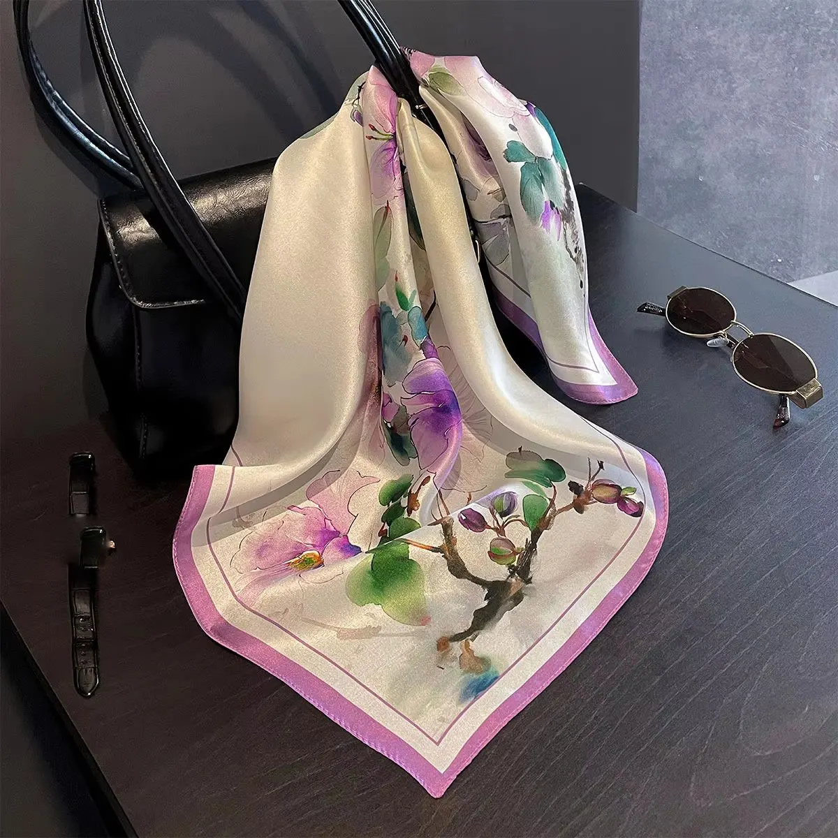 

Hot Sale 2025 Brand 100% Silk Scarf Women Neck Foulard Square Hijab Scarves Bandana Mulberry Fashion Luxury Headband Shawls