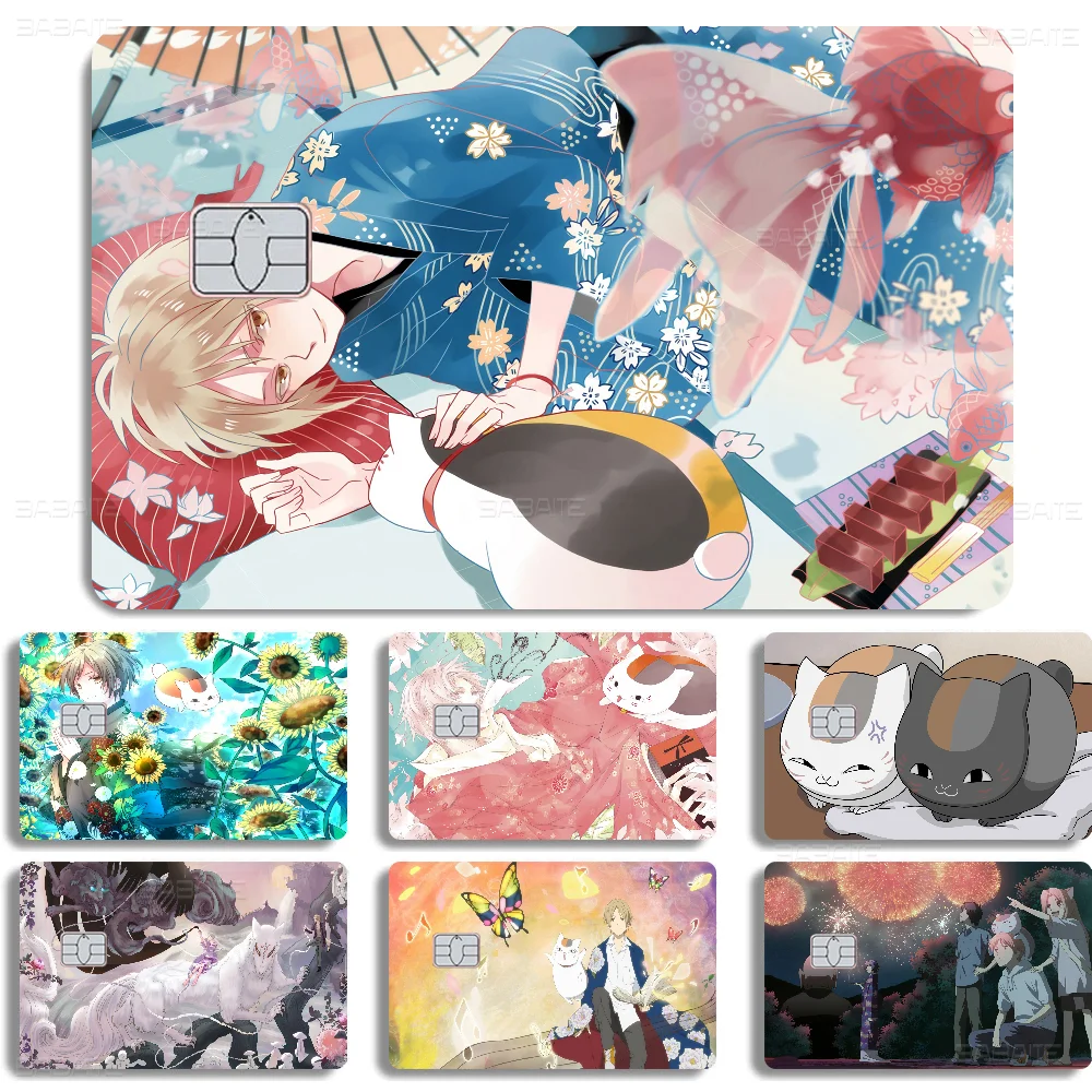 Japanese Anime Natsume Yuujinchou Game Anime Sticker Film Skin Cover Case For Small Large No Chip Debit Credit Card Front Side