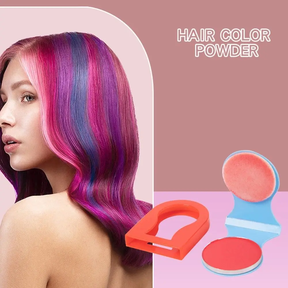 

8Pcs 3g Disposable Hair Chalk Quick Easy to Clean Pressed Powder Hair Dye Non-Toxic Vibrant Colors Hair Coloring Powder