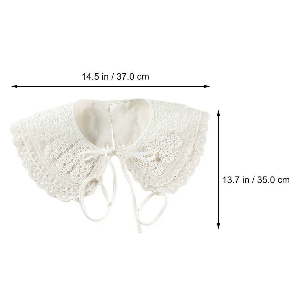 

1pc Embroidery Lace Collar Detachable Bow Tie Blouse Coat Gown Beach Suit Vest Shirt Accessory Shawl Clothing Decor