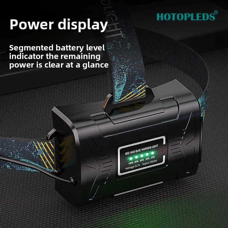 Explosive induction strong light headlight bright long-range shooting head-mounted flashlight charging zoom  night fishing light