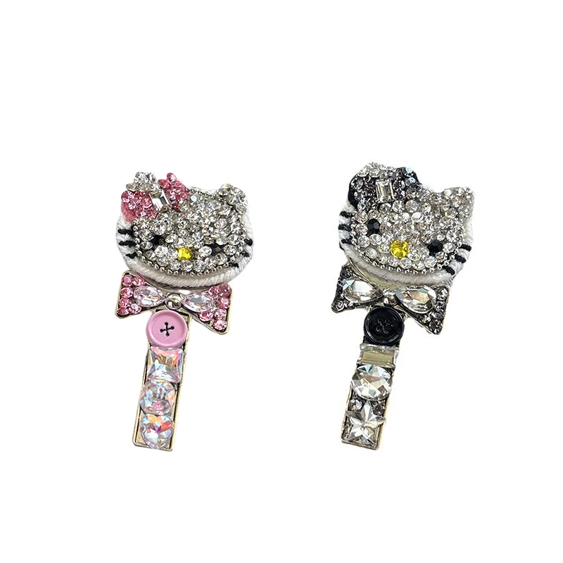 Olá kittys sanrio hairpin feminino coração franja clipe lateral duckbill clipe versátil cartão de emissão acessórios para o cabelo menina kawaii dos desenhos animados