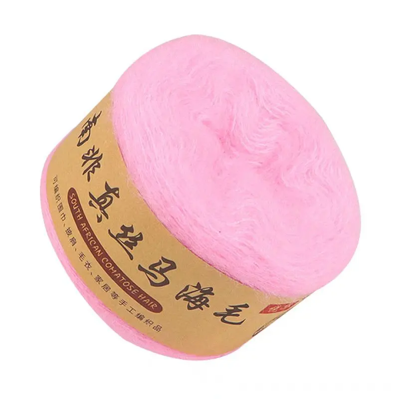 50g/rotolo 480M seta Pony capelli lana tessuta a mano lana Fine filato di peluche scialle maglione linea linea Cashmere filato di lana filato per