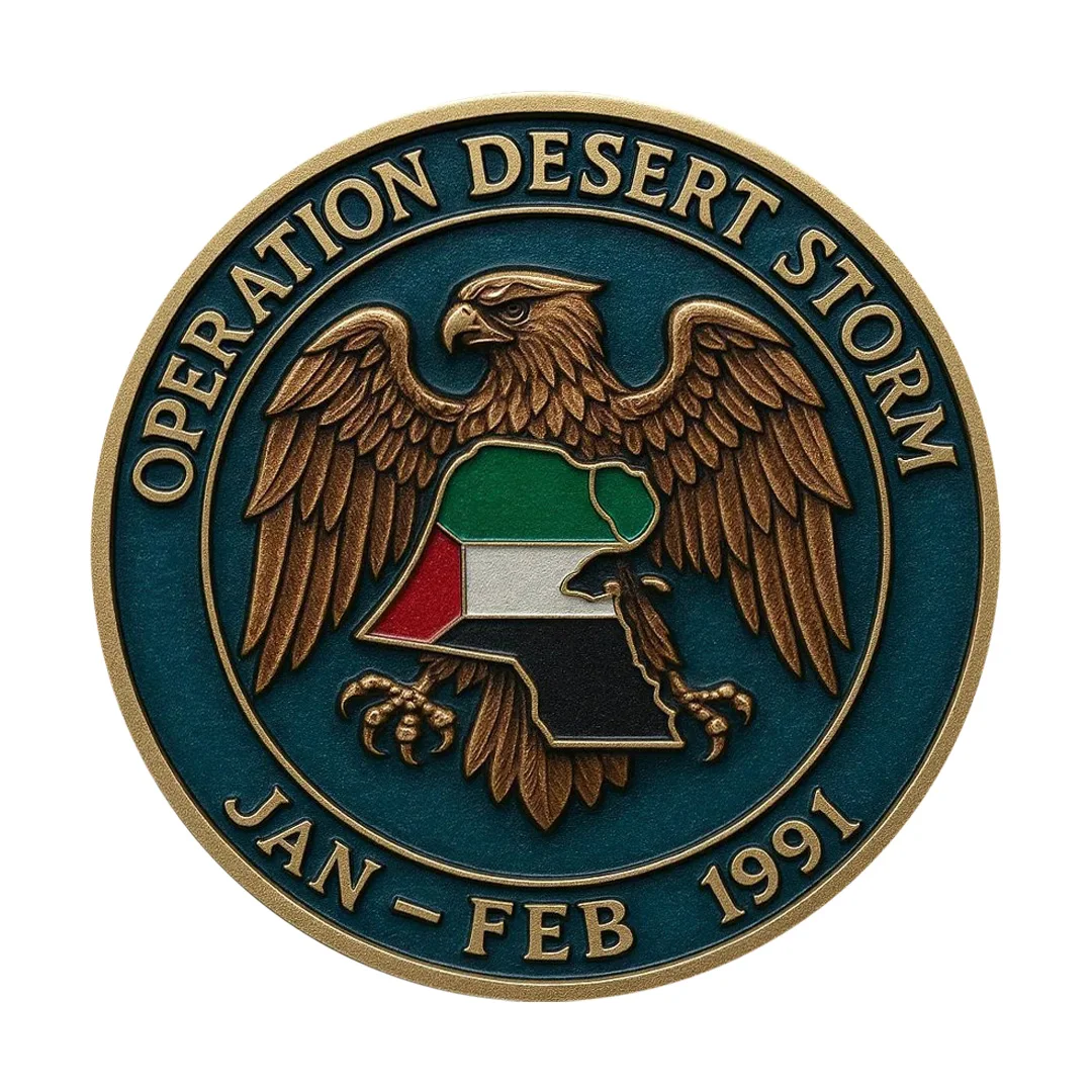 Gold Plated Operation Desert Storm Collection Coin Jan-Feb 1991 Military Collection Coin Home Decoration - view 6